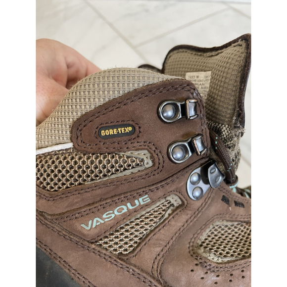 Vasque Womens Brown Leather Goretex Mid Rise Leather Hiking Boot Waterproof Sz 6 - Picture 7 of 9